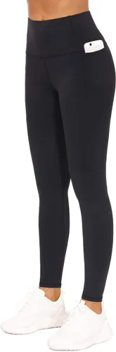 Vista 2 de The GYM People - Leggings de entrenamiento con control de abdomen y bolsillos pantalones de yoga atléticos de cintura alta para mujeres que corren