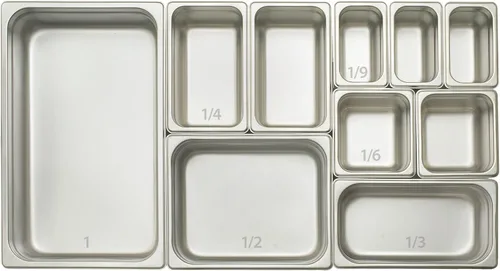 Vista 3 de Winco Sartén de comida de metal profundo de 4 "de tamaño completo/bandeja de mesa de vapor, antiatascos, calibre 23 Dishwasher safe, Anti-jam