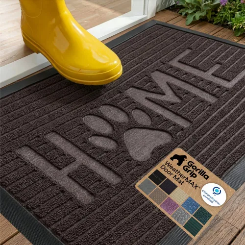 Vista 68 de Gorilla Grip - Tapete WeatherMax todo terreno 100% impermeable, caucho natural, resistente a manchas y decoloración, interior y exterior, fácil