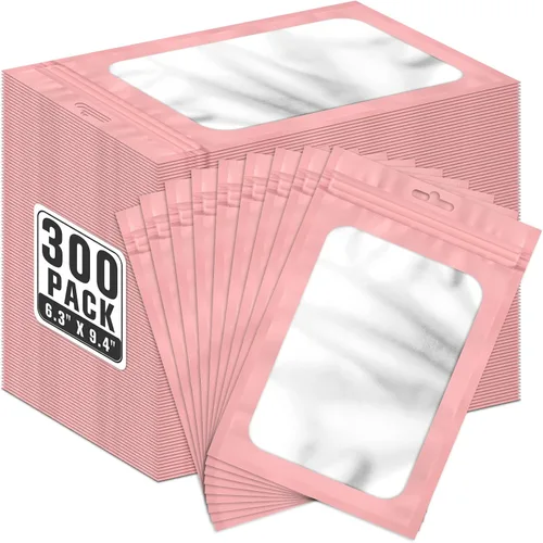 Vista 33 de ANZNKU 300 bolsas holográficas de Mylar resellables, bolsas resellables de 4x6 pulgadas para pequeñas empresas, bolsa de kit para resaca a prueba