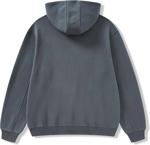 Vista 2 de FAIABLE Sudadera de gran tamaño con capucha para hombre, de forro polar, de algodón, con bolsillo
