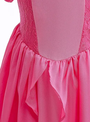 Vista 7 de Pink Dress with Accessories for Girls - Pink Costume for Little Girls Dress Up 2-11 Years