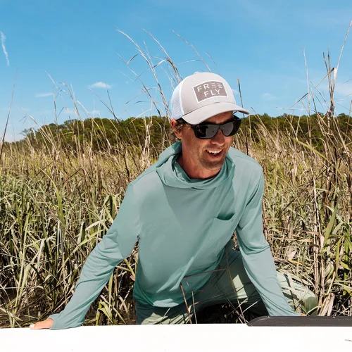 Vista 6 de Free Fly Sudadera con capucha ligera de bambú para hombre, secado rápido, transpirable, con protección solar, UPF 20+