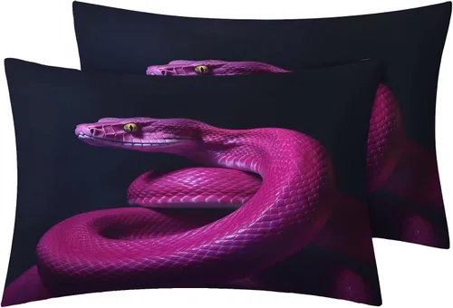 Vista 2 de Funda de edredón de serpiente tamaño individual Juego de ropa de cama de serpiente animal 2 piezas Funda de edredón con patrón de microfibra