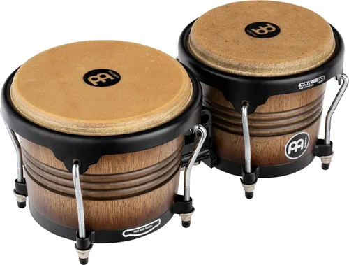 Vista 8 de Meinl Percussion FWB190AF Free Ride Series Bongos de madera, acabado de llama ámbar