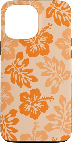 Vista 24 de Orange Hibiscus Y2K Tropical Floral Hawaiian Flowers Pattern Case for iPhone 17