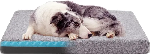 Vista 21 de WATANIYA PET Cama de Espuma Viscoelástica para Perros Medianos, Camas Refrescantes para Perros Medianos, Cama Ortopédica Lavable para Mascotas