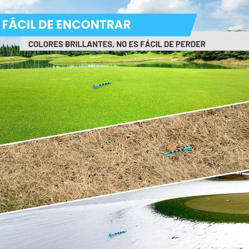 Vista 6 de Camisetas de golf de plástico duradero, paquete de 100/50 (1-1/2 pulgadas, 2-3/4 pulgadas y 3-1/4 pulgadas), diseñadas para reducir la fricción