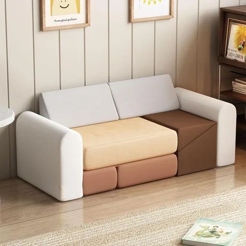 Vista 7 de Bloques de espuma de escalada para niños, juego modular de 7 piezas para niños pequeños, bloques de espuma de juego suave, juguetes de escalada