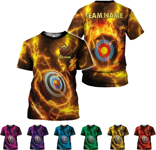 Vista 14 de Camisas de tiro con arco personalizadas para hombre, camisetas con nombre personalizado y nombre del equipo, camisas polo S-5XL Tiro con arco 10