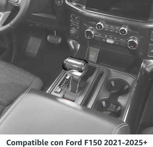 Vista 3 de Cubierta de la perilla de la palanca de cambios compatible con Ford F150 2021-2025+ (bronce)