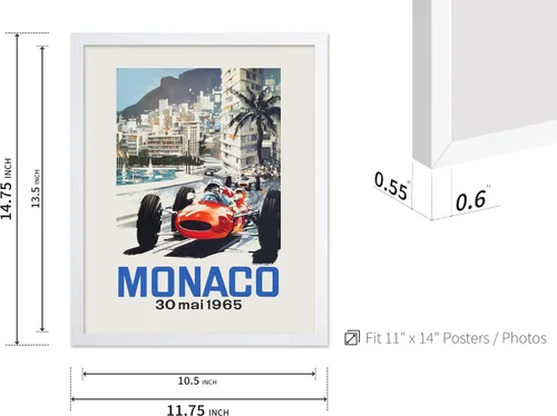 Vista 3 de Monem Art - Póster vintage de carreras de autos - Impresión retro de carreras de autos - Regalo para conductor, entusiasta de autos - Carreras