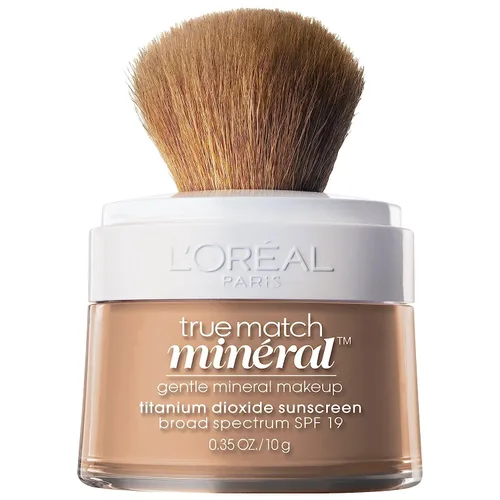 Vista 10 de L'Oréal Paris True Match - Maquillaje de base mineral en polvo suelto, color sable suave, 0.35 onzas Negro suave