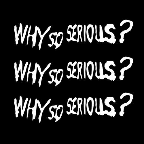 Vista 9 de TOMALL 3 piezas de calcomanías de vinilo "Why So Serious" para auto, divertidos decoraciones de temática de Halloween, impermeables, autoadhesivas