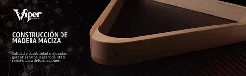 Vista 2 de Viper - Accesorio para mesa de billar/billar: estante de 8 bolas, triángulo de madera dura, sostiene bolas de tamaño estándar de 2-1/4
