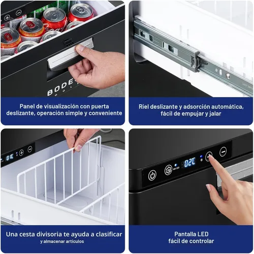 Vista 7 de BODEGA BODEGACOOLER - Refrigerador de cajón de 12 V, 33 cuartos de galón (31 L) con control de aplicación, enfriador portátil para automóvil