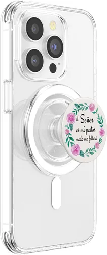 Vista 3 de El Señor es mi Pastor - PopSockets MagSafe PopGrip de regalo floral de Versículos de la Biblia para iPhone
