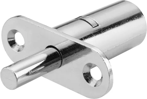 Vista 6 de XIEHE Empujador de aleación de zinc, cerradura de puerta deslizante para gabinete, diámetro de cilindro de 3/4 pulgadas, 0.748 in, igual con 2