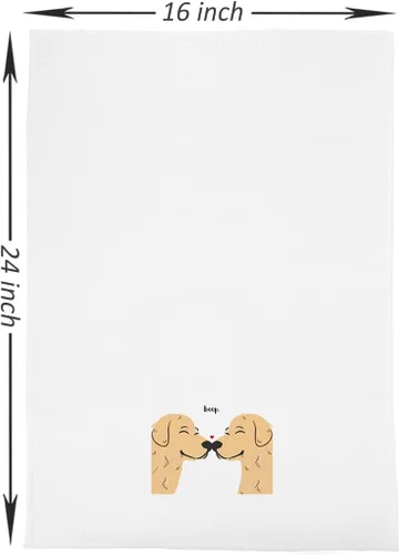 Vista 2 de Knibeo Golden Retriever - Toallas de cocina de San Valentín de 16 x 24 pulgadas, regalos del día de San Valentín para su novia, esposa, regalos