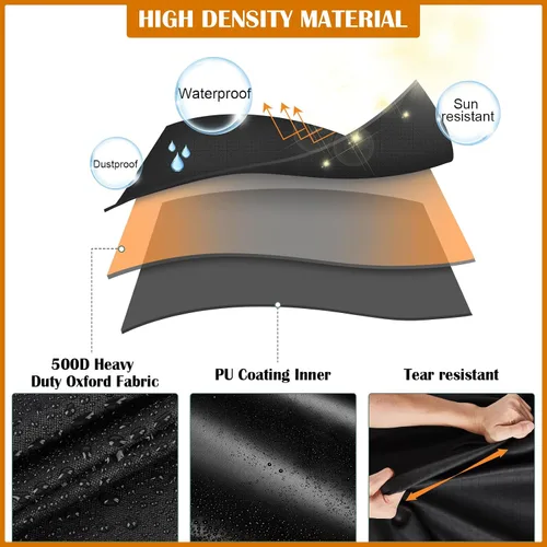 Vista 5 de Kingling Fundas impermeables para muebles de patio, fundas redondas para mesa de patio de 42 pulgadas, resistentes al aire libre, para comedor