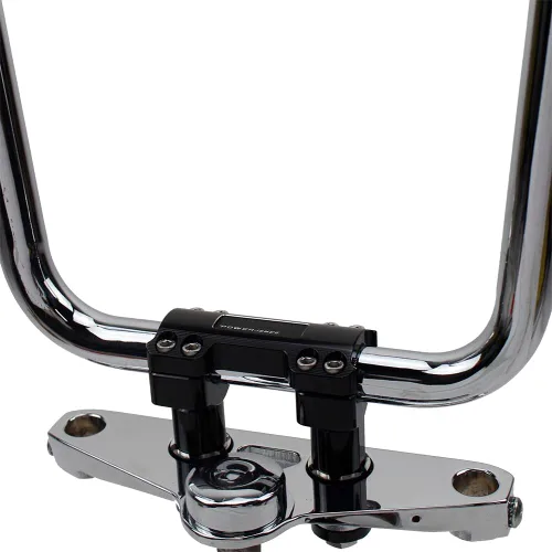 Vista 7 de POWER JAMES Elevadores de manillar negros de 1 1/4 pulgadas compatibles con Harley Davidson Softail, Fat Boy, Dyna, Road King con cubierta