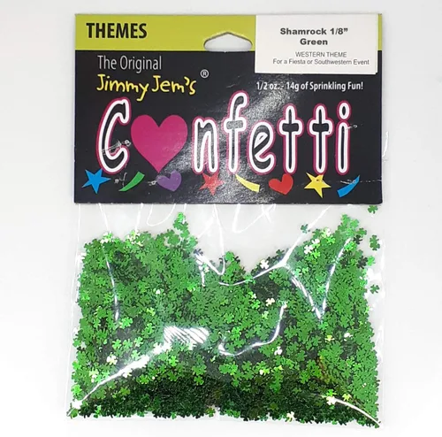 Vista 2 de Confeti Shamrock 1/8" Verde - Paquete al por menor #9578 QS0