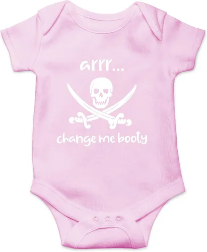 Vista 9 de AW Fashions Arrr Change Me Booty - Body divertido y adorable para recién nacido, ropa de bebé a la moda