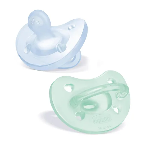 Vista 26 de Chicco Luxe Orthodontic Pacifier One-Piece Silicone, 0-6m, 2-Pack Rubor