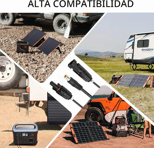 Vista 7 de Panel solar a cable corto de 0.315 in, conector de panel solar de 14 AWG a CC 7909, cable adaptador para estación de energía de reserva portátil