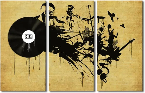 Vista 58 de Lienzo decorativo para pared, diseño de DJ Music Mixes the Track HD impreso en pinturas, 2 piezas, imágenes abstractas para sala de estar, obra