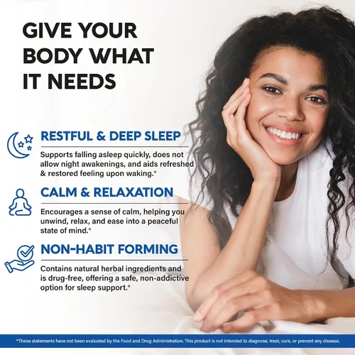 Vista 3 de Pastillas para dormir para adultos de 550 mg - Melatonina 3 mg Raíz de valeriana para dormir L-teanina Magnesio - Suplemento natural