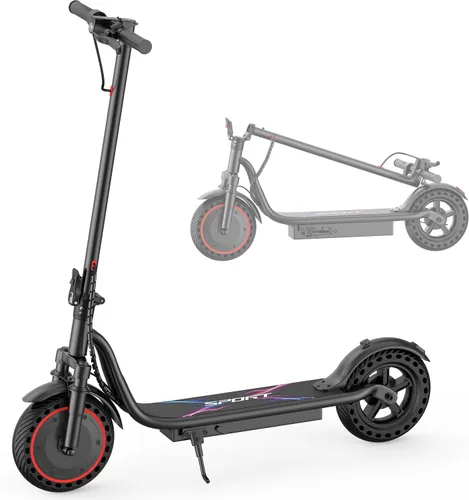 Vista 9 de Scooter eléctrico, scooter E de largo alcance de 21-35 mi para adultos Negro y naranja