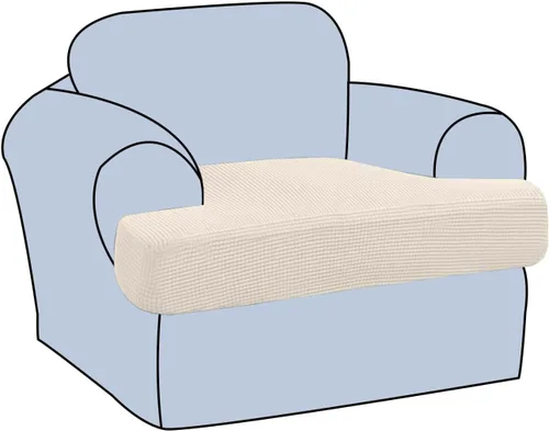 Vista 27 de H.VERSAILTEX Funda elástica para sillón con cojín en forma de T, fundas de cojín en T para sillón y sofá de sala de estar, funda para sofá, funda