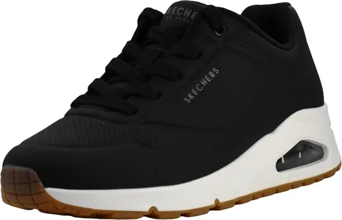 Vista 18 de Skechers Tenis UNO Stand on Air para mujer Tenis casuales, plantilla de espuma viscoelástica refrigerada por aire, amortiguación visible de Rojo