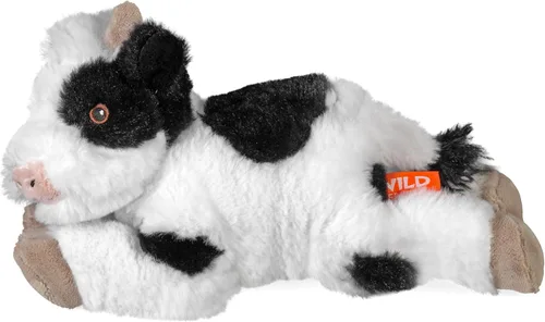 Vista 3 de Wild Republic Ecokins Mini vaca, animal de peluche, 8 pulgadas, regalo para niños, juguete de peluche, hecho de botellas de agua recicladas hiladas