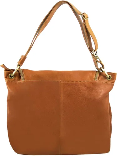 Vista 3 de Tuscany Leather TLBag Bolso de hombro de piel suave con detalle de borla