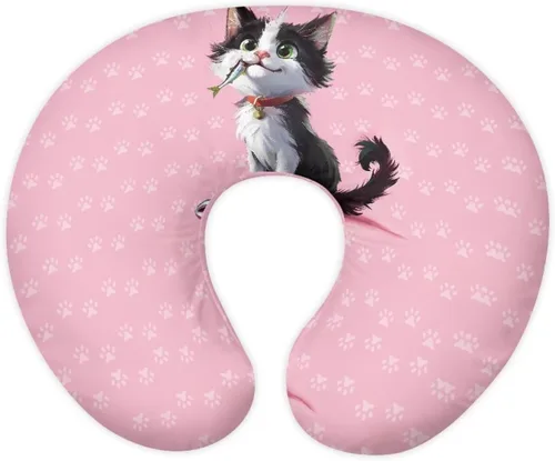 Vista 27 de Funda de almohada de alimentación de ajolote azul, funda de almohada de lactancia materna con margaritas para niñas recién nacidas, funda
