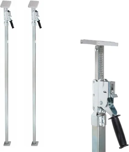 Vista 18 de Mytee Products Barra de carga de gato de carga de 86 a 114 pulgadas con tubo de acero cuadrado soldado y patas de goma pivotantes atornilladas