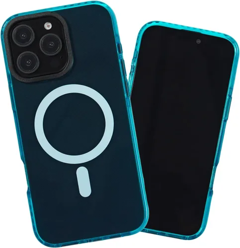 Vista 48 de SteepLab Funda de barrera para iPhone 13, protección de 360 grados que absorbe impactos con bisel elevado y colores llamativos (cielo azul brillante)