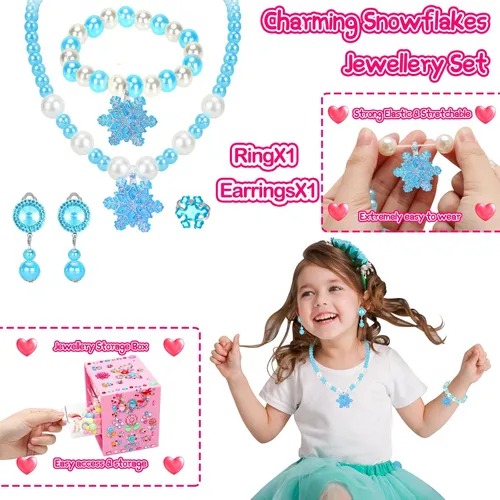 Vista 5 de Juguetes de joyería para niñas, juguetes para niñas pequeñas de 6 a 8 años, encantadores anillos, aretes, juguete para niñas de 3, 4, 5, 6, 7 años
