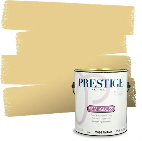 Vista 272 de PRESTIGE Pinturas de pintura exterior e imprimación en uno, 1 galón, plano, combinación comparable de Benjamin Moore* Manzanilla*