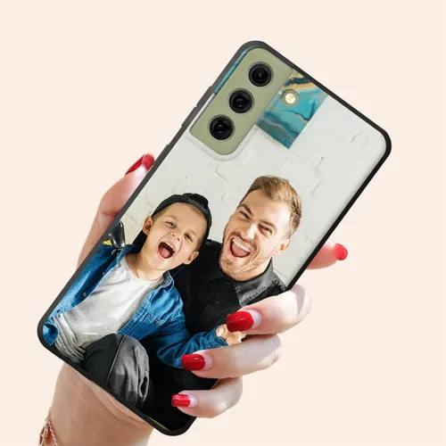 Vista 2 de Funda de teléfono personalizada para Samsung Galaxy S21 FE 5G (no compatible con Galaxy S20 FE), funda protectora suave de TPU antiarañazos, regalo