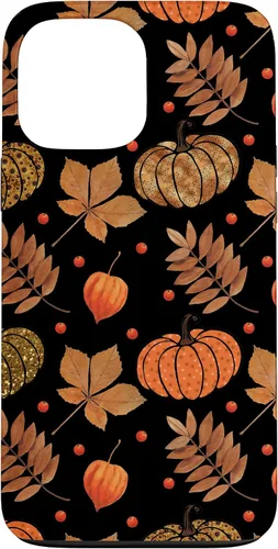 Vista 24 de Otoño hojas y calabazas patrón Halloween otoño regalos caso para iPhone 17