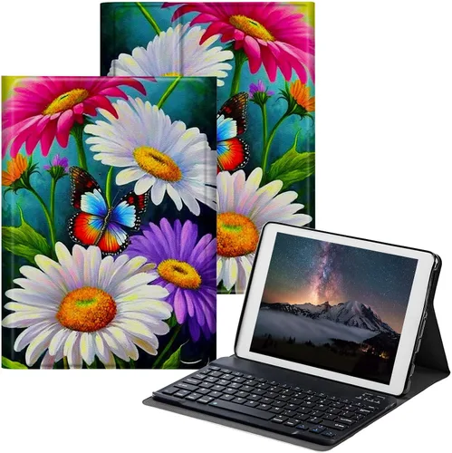 Vista 18 de Funda para Samsung Galaxy Tab S6 Lite 2022/2020 con teclado inalámbrico desmontable y soporte ajustable para proteger la tableta para Samsung Galaxy