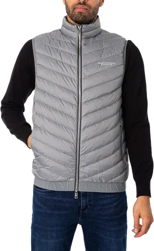 Vista 2 de AX ARMANI EXCHANGE Chaleco acolchado de plumón real para hombre