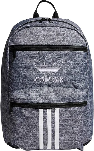 Vista 3 de adidas Originals Originals National - Mochila con 3 rayas, Onix JerseyNegro, Originals National Mochila de 3 rayas