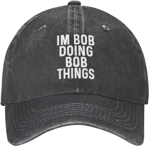 Vista 22 de Im Bob Doing Bob Things - Sombrero de camionero para hombre, sombrero de malla vintage para verano