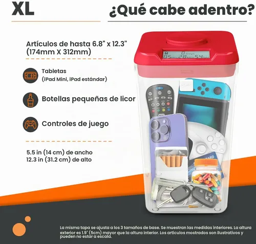 Vista 4 de Kitchen Safe: El Recipiente con Bloqueo por Tiempo, Cárcel para Celular, Caja de Bloqueo para Medicamentos, Rompe Malos Hábitos, Deja de Fumar, Deja