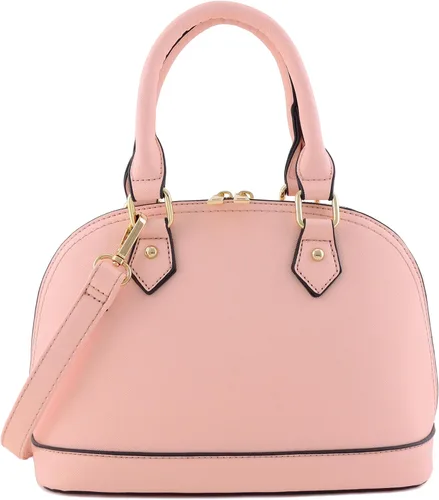 Vista 18 de Bolso de mano clásico Saffiano abovedado con cremallera perimetral Beige
