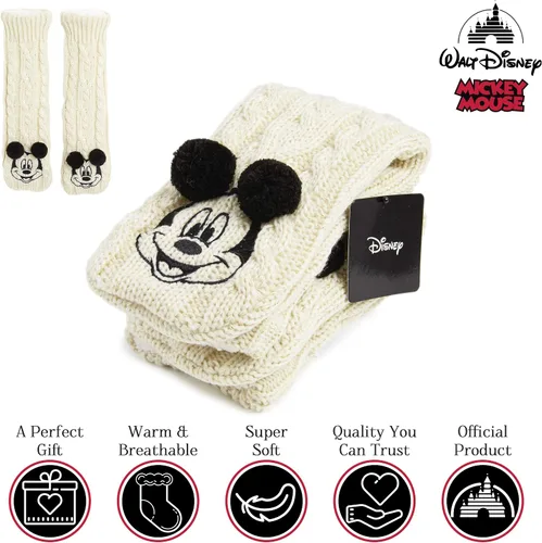 Vista 3 de Disney Women's Slippers Socks Fluffy Slipper Socks